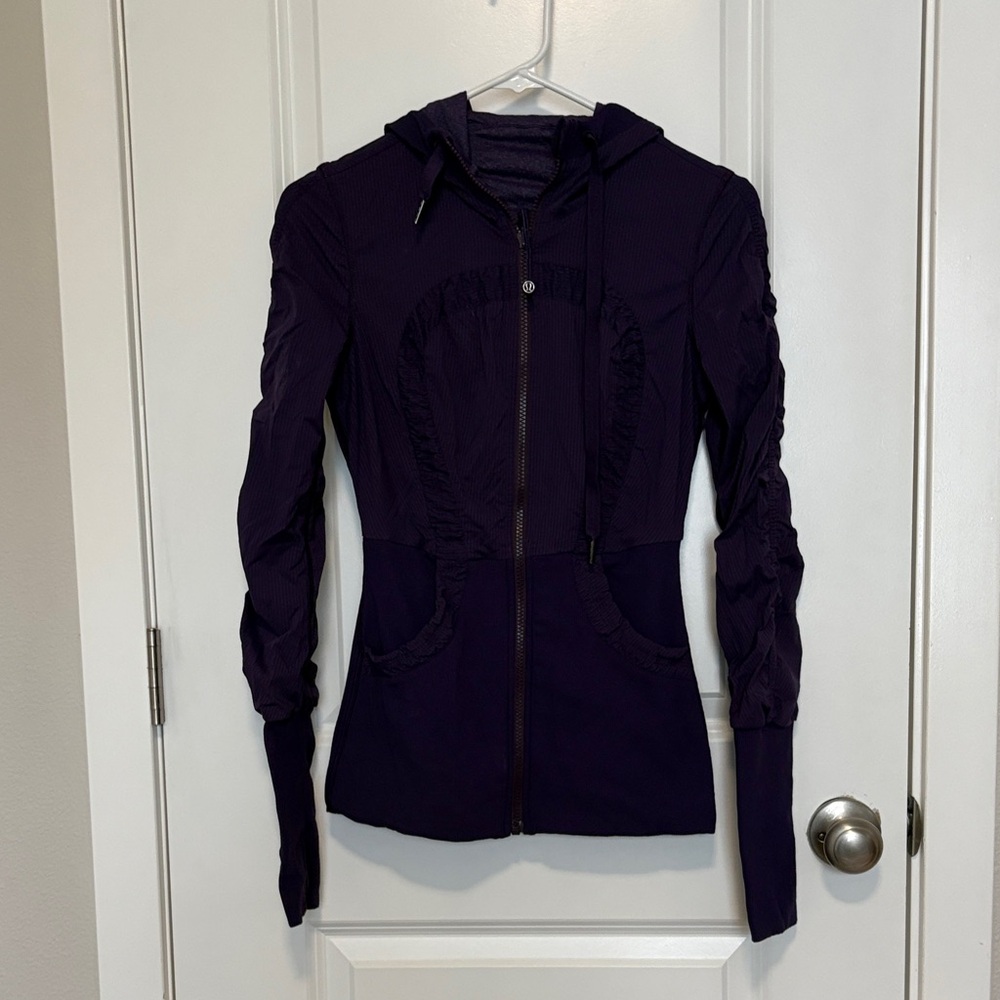 lululemon athletica Dark Purple Hooded Zip Jacket